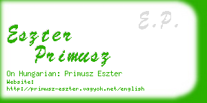 eszter primusz business card